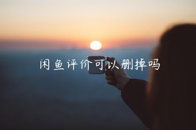 閑魚評價可以刪掉嗎